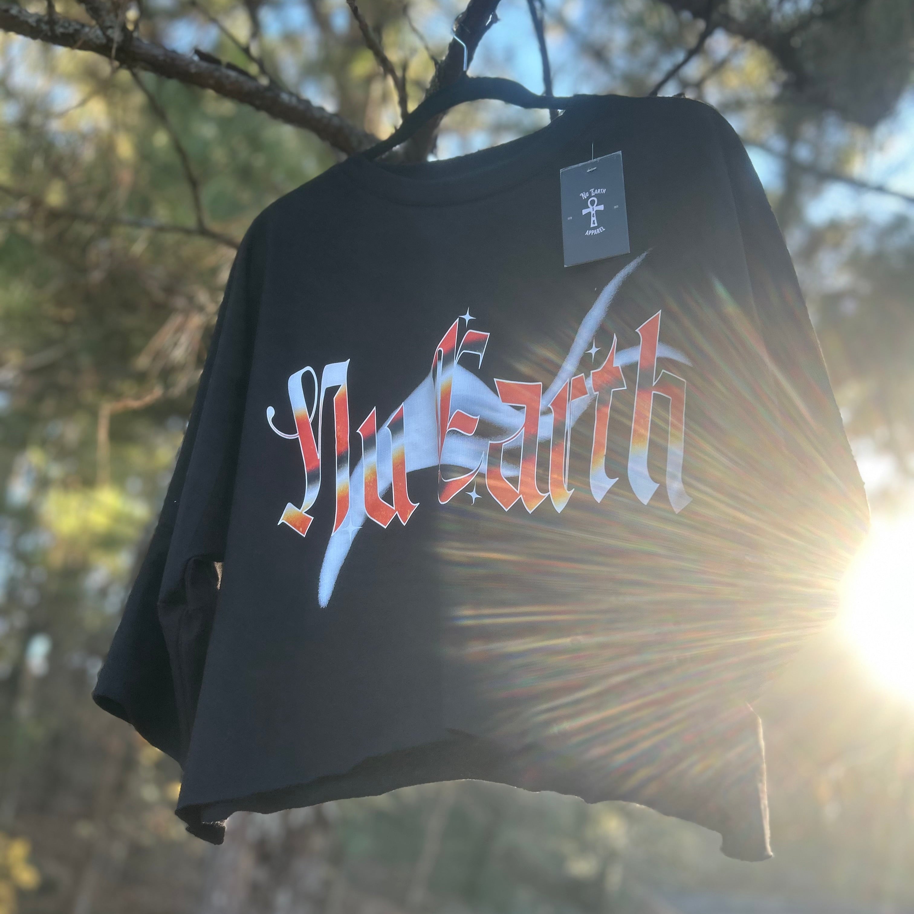 NU Cropped Box Oversized T shirt // Extended Sleeve