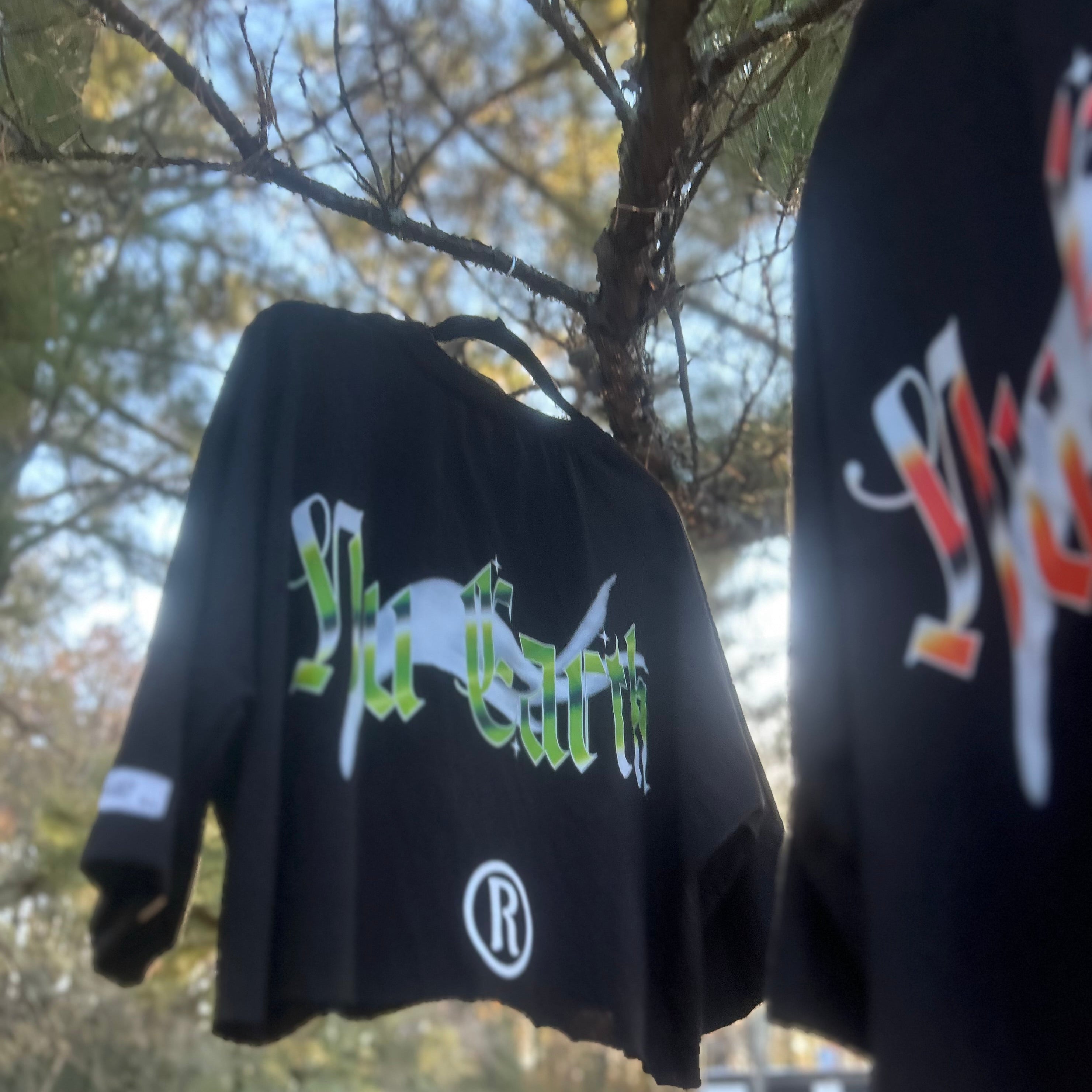 NU Cropped Box Oversized T shirt // Extended Sleeve