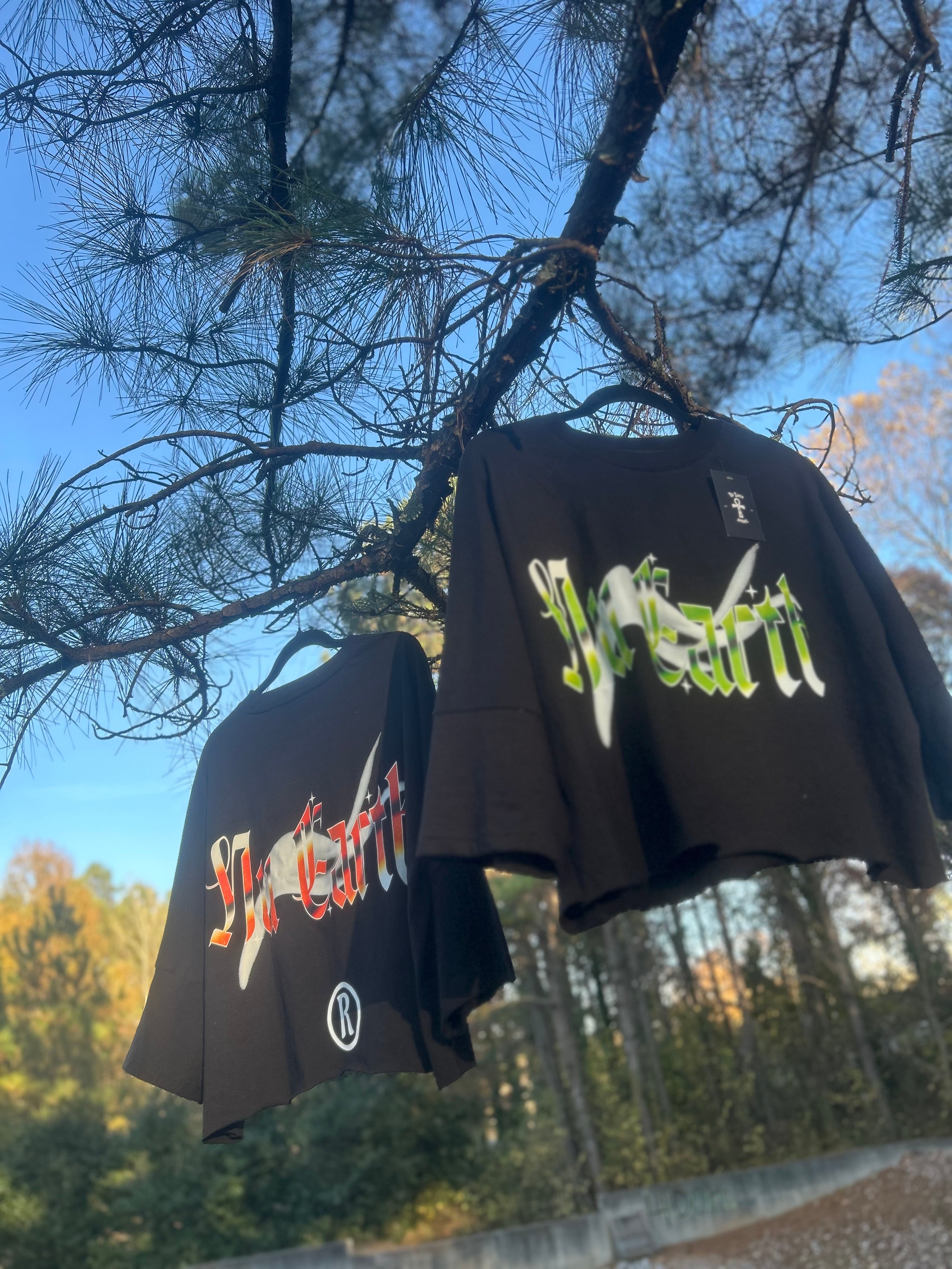 NU Cropped Box Oversized T shirt // Extended Sleeve