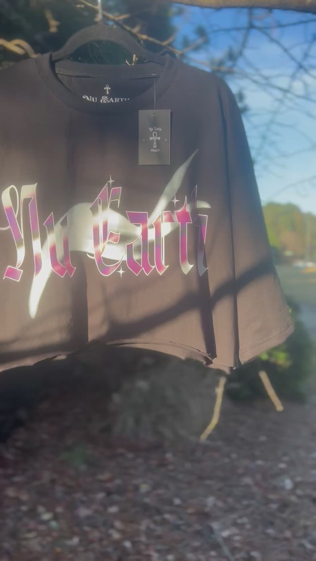 NU Cropped Box Oversized T shirt // Extended Sleeve