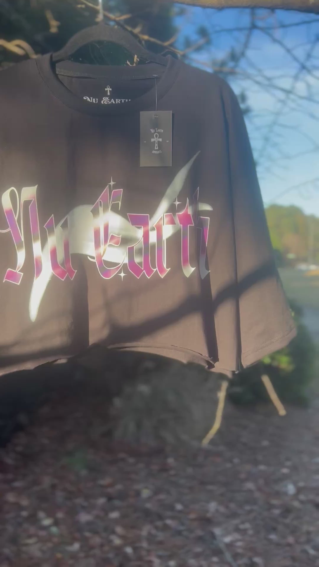 NU Cropped Box Oversized T shirt // Extended Sleeve