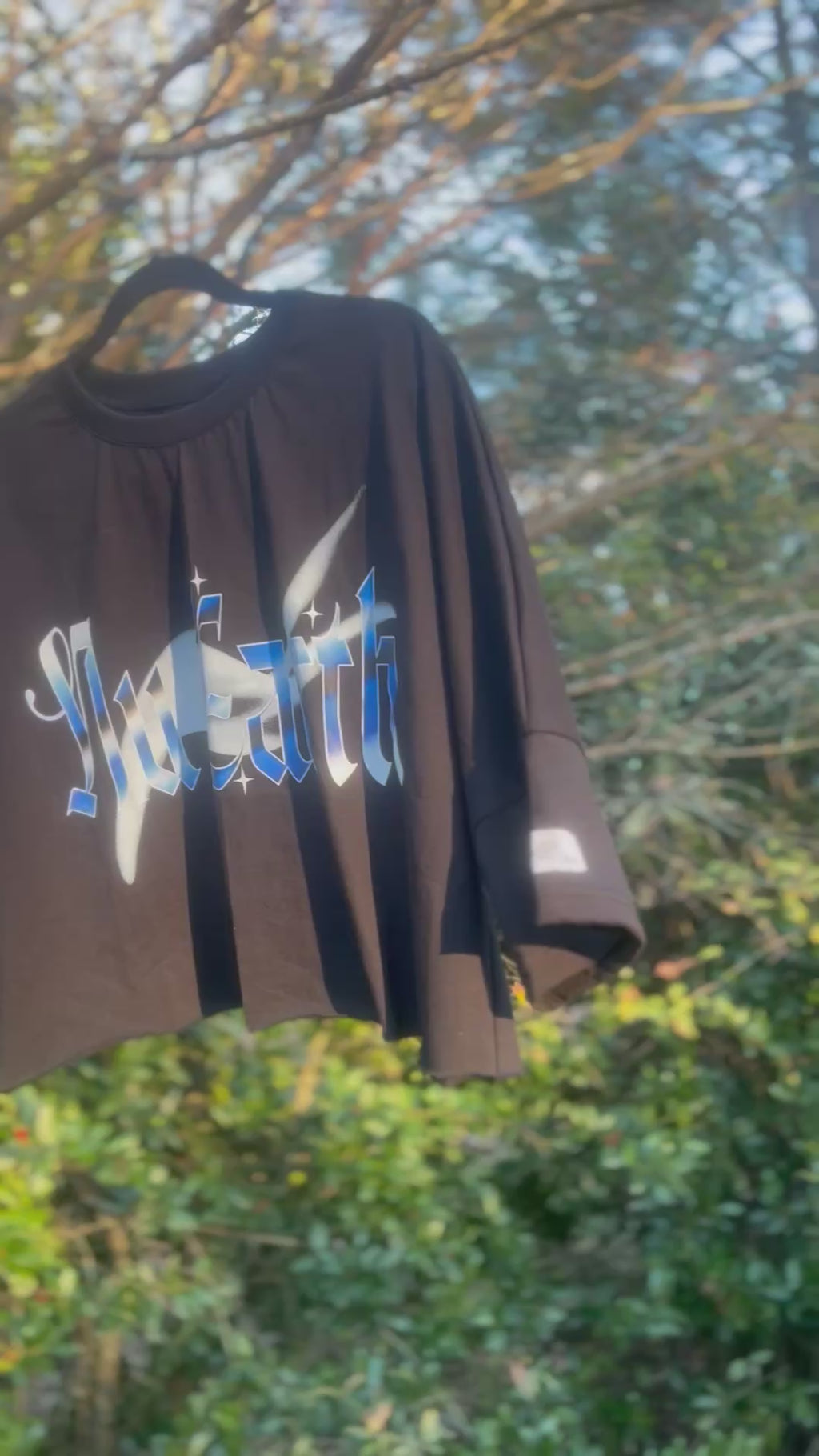 NU Cropped Box Oversized T shirt // Extended Sleeve