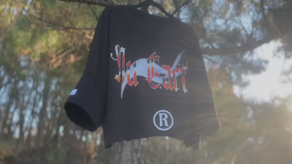 NU Cropped Box Oversized T shirt // Extended Sleeve